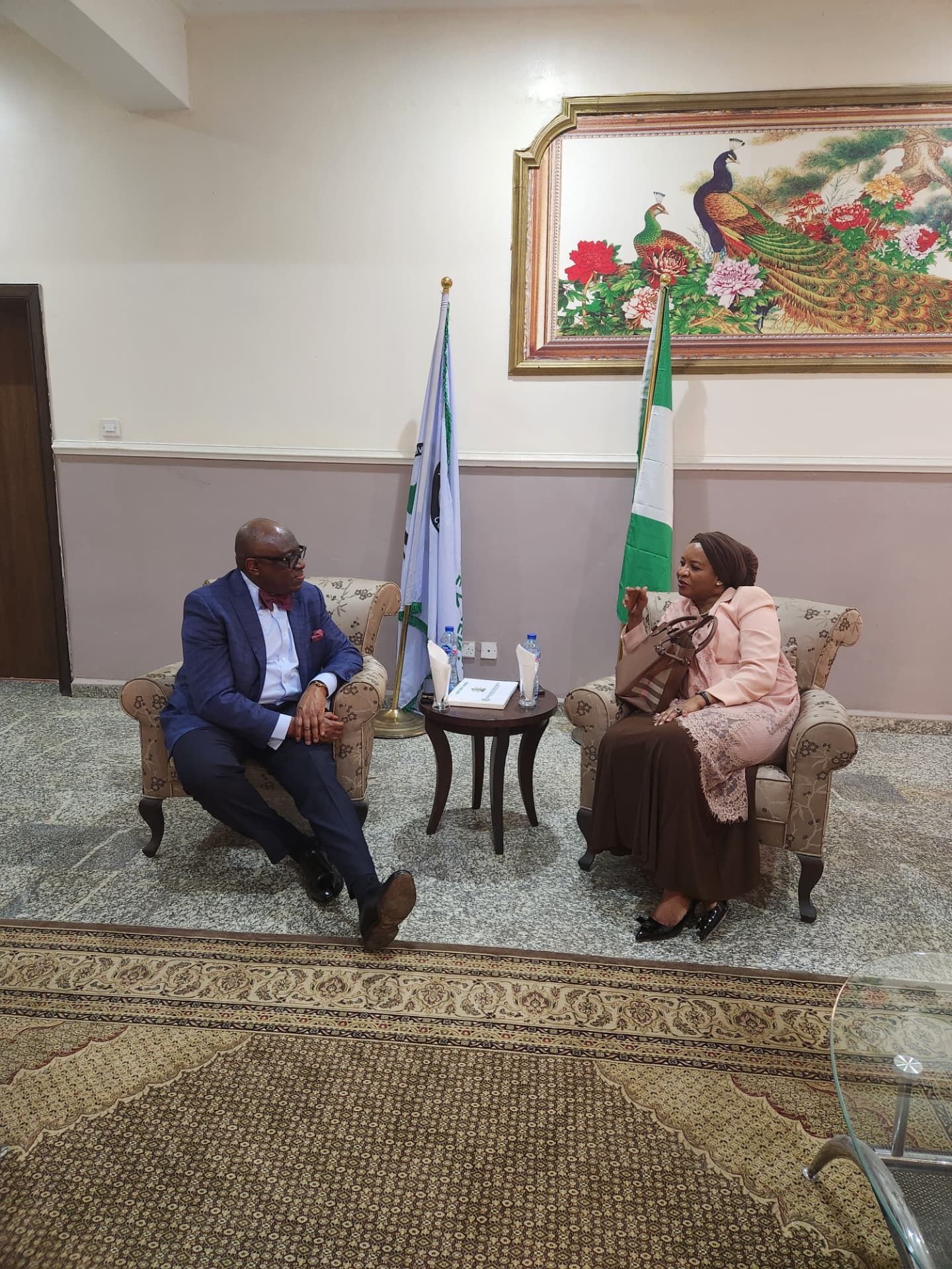 Saratu Umar in a bilateral meeting at the Commission