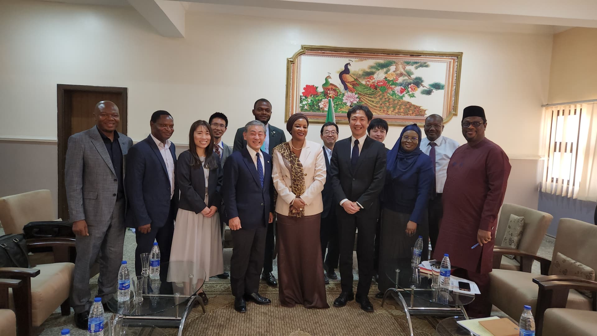 Saratu Umar with a visiting international delegation